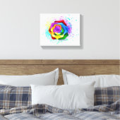 Rose des Regenbogens Leinwanddruck (Insitu (Schlafzimmer))