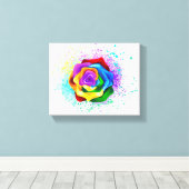 Rose des Regenbogens Leinwanddruck (Insitu (Holzboden))