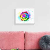 Rose des Regenbogens Leinwanddruck (Insitu (Wohnzimmer))