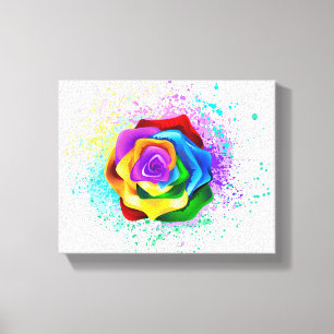 Rose des Regenbogens Leinwanddruck