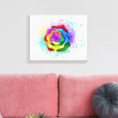 Rose des Regenbogens Leinwanddruck (Insitu (Wohnzimmer))