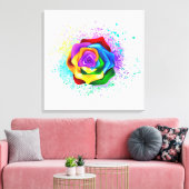 Rose des Regenbogens Leinwanddruck (Insitu (Wohnzimmer))