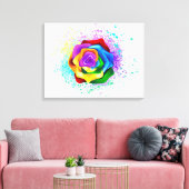 Rose des Regenbogens Leinwanddruck (Insitu (Wohnzimmer))
