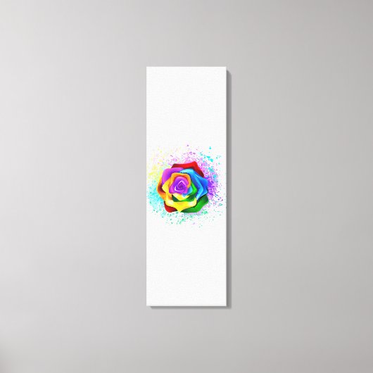 Rose des Regenbogens Leinwanddruck (Vorderseite)