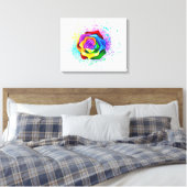 Rose des Regenbogens Leinwanddruck (Insitu (Schlafzimmer))