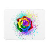 Rose des Regenbogens Magnet (Horizontal)