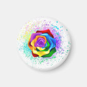 Rose des Regenbogens Magnet (Vorne)