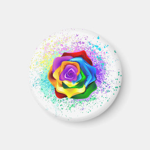 Rose des Regenbogens Magnet