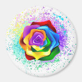 Rose des Regenbogens Magnet (Vorne)