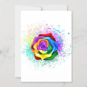Rose des Regenbogens Magneteinladung