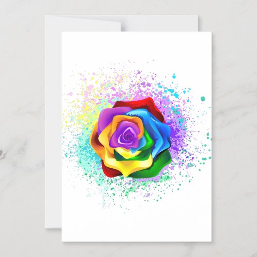 Rose des Regenbogens Magneteinladung (Vorderseite)
