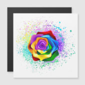 Rose des Regenbogens Magneteinladung (Vorne/Hinten)