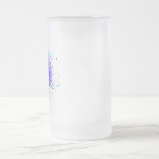 Rose des Regenbogens Mattglas Bierglas (Mittel)