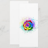 Rose des Regenbogens Menükarte (Vorne/Hinten)