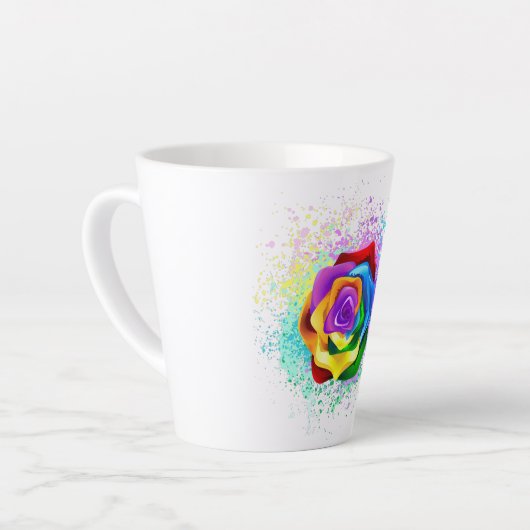 Rose des Regenbogens Milchtasse (Linke Ecke)