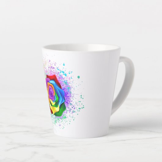 Rose des Regenbogens Milchtasse (Rechte Ecke)