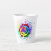 Rose des Regenbogens Milchtasse (Vorderseite)