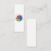 Rose des Regenbogens Mini Visitenkarte (Vorne/Hinten)