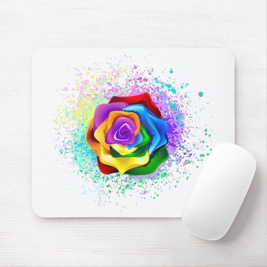 Rose des Regenbogens Mousepad (Mit Mouse)