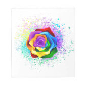 Rose des Regenbogens Notizblock (Vorderseite)