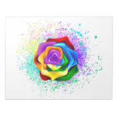 Rose des Regenbogens Notizblock (Vorderseite)