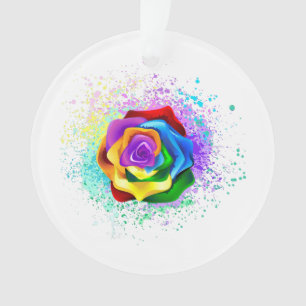 Rose des Regenbogens Ornament