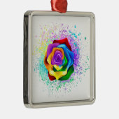 Rose des Regenbogens Ornament Aus Metall (Rechts)