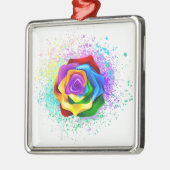 Rose des Regenbogens Ornament Aus Metall (Links)