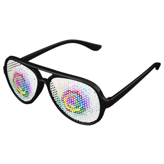 Rose des Regenbogens Partybrille (Schrägansicht)