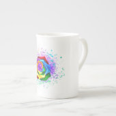 Rose des Regenbogens Porzellantasse (Vorderseite Rechts)