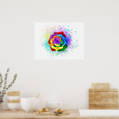 Rose des Regenbogens Poster (Küche)