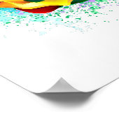 Rose des Regenbogens Poster (Ecke)