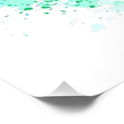 Rose des Regenbogens Poster (Ecke)