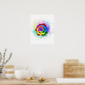 Rose des Regenbogens Poster (Küche)