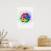 Rose des Regenbogens Poster (Küche)