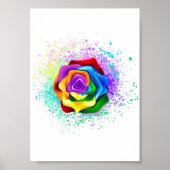 Rose des Regenbogens Poster (Vorne)