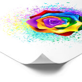 Rose des Regenbogens Poster (Ecke)