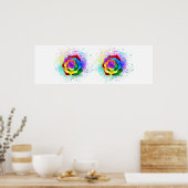 Rose des Regenbogens Poster (Küche)