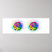 Rose des Regenbogens Poster (Vorne)