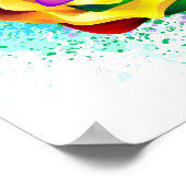 Rose des Regenbogens Poster (Ecke)