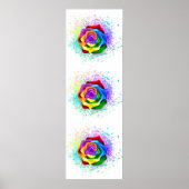 Rose des Regenbogens Poster (Vorne)