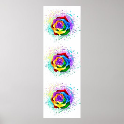 Rose des Regenbogens Poster (Vorne)