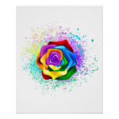 Rose des Regenbogens Poster (Vorderseite)