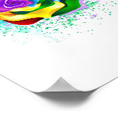 Rose des Regenbogens Poster (Ecke)