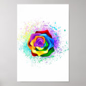 Rose des Regenbogens Poster (Vorne)