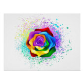 Rose des Regenbogens Poster (Vorderseite)