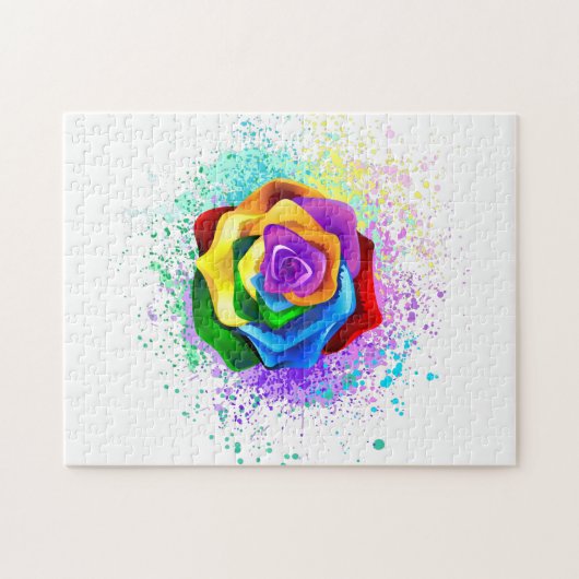 Rose des Regenbogens Puzzle (Horizontal)