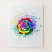Rose des Regenbogens Puzzle (Vertikal)