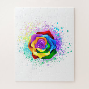Rose des Regenbogens Puzzle