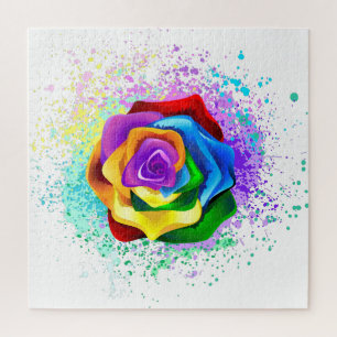 Rose des Regenbogens Puzzle